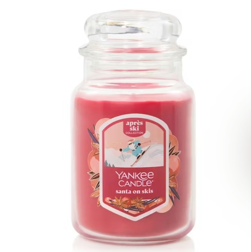 Yankee Candle Santa & Skis Lg 22oz NWT